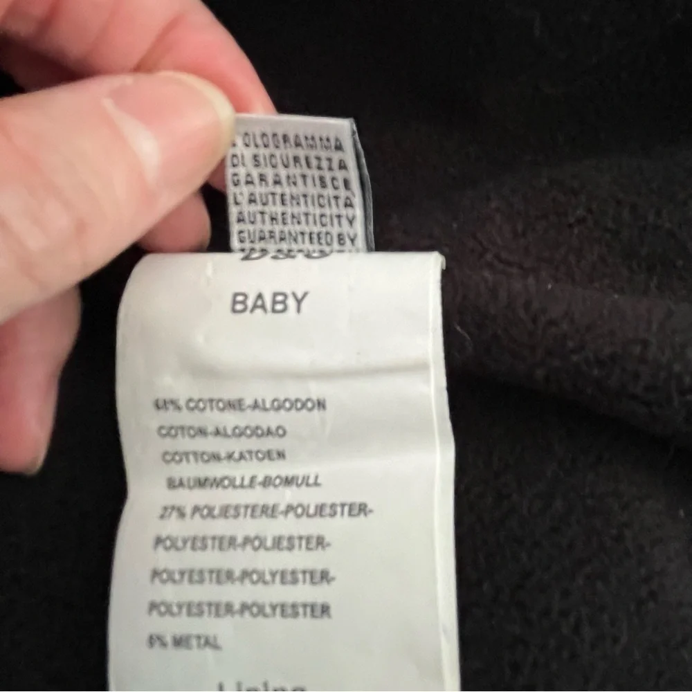 Dolce & Gabbana Baby Black Quilted Puffer Jacket Tiger Size 2
